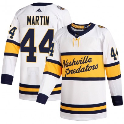 Youth Authentic Nashville Predators Brady Martin Adidas 2020 Winter Classic Player Jersey - White