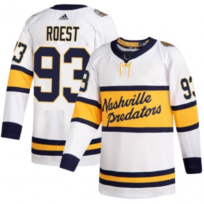 Youth Authentic Nashville Predators Austin Roest Adidas 2020 Winter Classic Player Jersey - White