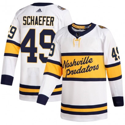 Youth Authentic Nashville Predators Reid Schaefer Adidas 2020 Winter Classic Player Jersey - White