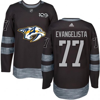 Men's Authentic Nashville Predators Luke Evangelista 1917-2017 100th Anniversary Jersey - Black