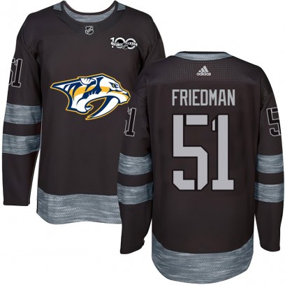 Men's Authentic Nashville Predators Mark Friedman 1917-2017 100th Anniversary Jersey - Black