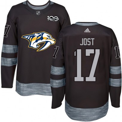 Men's Authentic Nashville Predators Tyson Jost 1917-2017 100th Anniversary Jersey - Black
