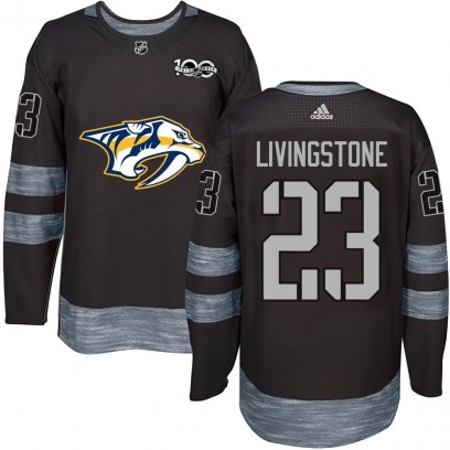 Men's Authentic Nashville Predators Jake Livingstone 1917-2017 100th Anniversary Jersey - Black
