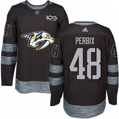 Men's Authentic Nashville Predators Nick Perbix 1917-2017 100th Anniversary Jersey - Black