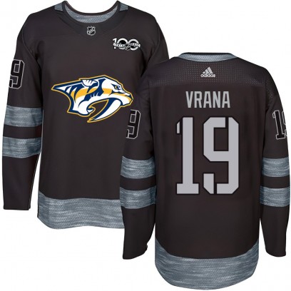 Men's Authentic Nashville Predators Jakub Vrana 1917-2017 100th Anniversary Jersey - Black