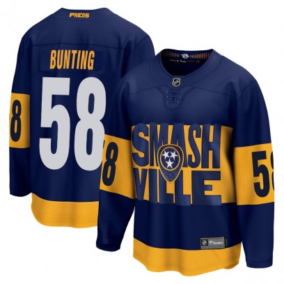 Men's Breakaway Nashville Predators Michael Bunting Fanatics Branded 2022 Stadium Series Jersey - Navy