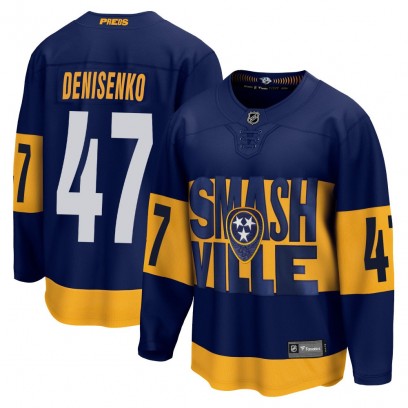 Men's Breakaway Nashville Predators Grigori Denisenko Fanatics Branded 2022 Stadium Series Jersey - Navy