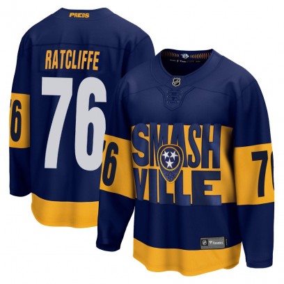 Men's Breakaway Nashville Predators Isaac Ratcliffe Fanatics Branded 2022 Stadium Series Jersey - Navy