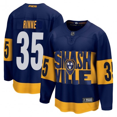 Men's Breakaway Nashville Predators Pekka Rinne Fanatics Branded 2022 Stadium Series Jersey - Navy