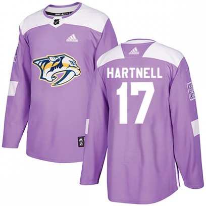 Youth Authentic Nashville Predators Scott Hartnell Adidas Fights Cancer Practice Jersey - Purple