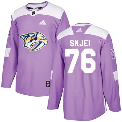Youth Authentic Nashville Predators Brady Skjei Adidas Fights Cancer Practice Jersey - Purple