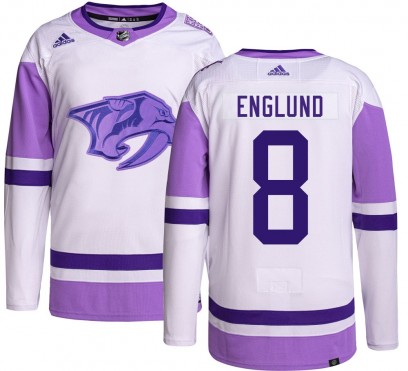 Youth Authentic Nashville Predators Andreas Englund Adidas Hockey Fights Cancer Jersey