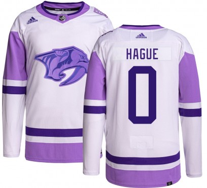 Youth Authentic Nashville Predators Nicolas Hague Adidas Hockey Fights Cancer Jersey