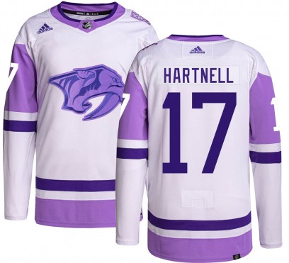 Youth Authentic Nashville Predators Scott Hartnell Adidas Hockey Fights Cancer Jersey
