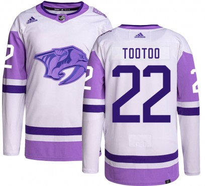 Youth Authentic Nashville Predators Jordin Tootoo Adidas Hockey Fights Cancer Jersey