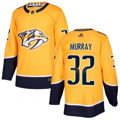Men's Authentic Nashville Predators Matt Murray Adidas Home Jersey - Gold