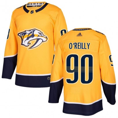 Men's Authentic Nashville Predators Ryan O'Reilly Adidas Home Jersey - Gold