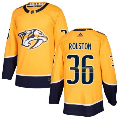 Men's Authentic Nashville Predators Ryder Rolston Adidas Home Jersey - Gold