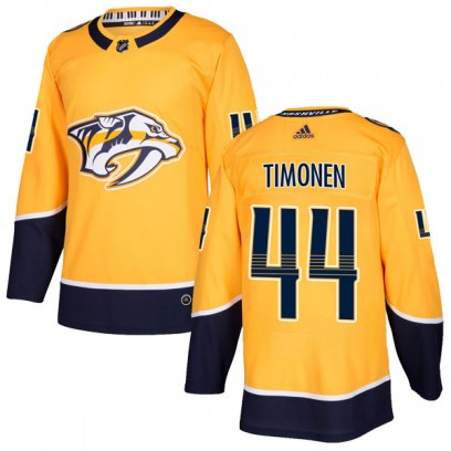 Men's Authentic Nashville Predators Kimmo Timonen Adidas Home Jersey - Gold