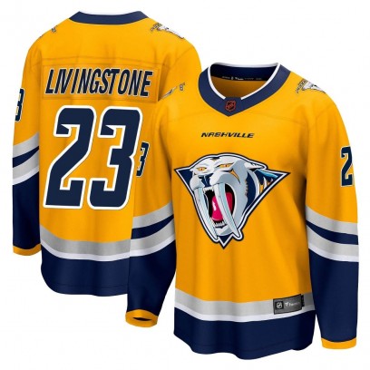 Men's Breakaway Nashville Predators Jake Livingstone Fanatics Branded Special Edition 2.0 Jersey - Yellow