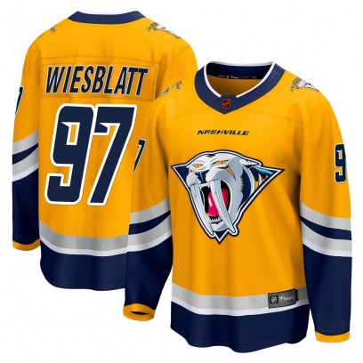 Men's Breakaway Nashville Predators Oasiz Wiesblatt Fanatics Branded Special Edition 2.0 Jersey - Yellow