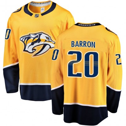 Youth Breakaway Nashville Predators Justin Barron Fanatics Branded Home Jersey - Gold