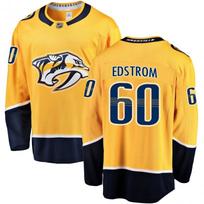 Youth Breakaway Nashville Predators David Edstrom Fanatics Branded Home Jersey - Gold
