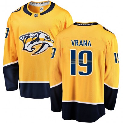 Youth Breakaway Nashville Predators Jakub Vrana Fanatics Branded Home Jersey - Gold