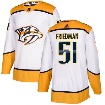 Youth Authentic Nashville Predators Mark Friedman Adidas Away Jersey - White