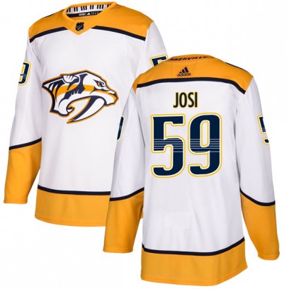 Youth Authentic Nashville Predators Roman Josi Adidas Away Jersey - White