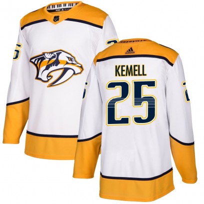 Youth Authentic Nashville Predators Joakim Kemell Adidas Away Jersey - White
