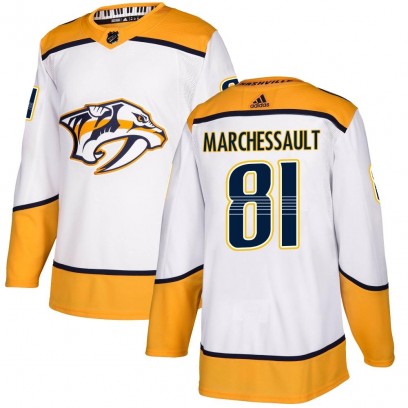 Youth Authentic Nashville Predators Jonathan Marchessault Adidas Away Jersey - White