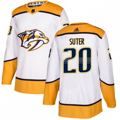 Youth Authentic Nashville Predators Ryan Suter Adidas Away Jersey - White