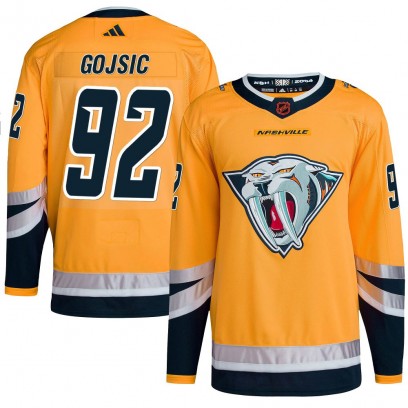 Youth Authentic Nashville Predators Hiroki Gojsic Adidas Reverse Retro 2.0 Jersey - Yellow