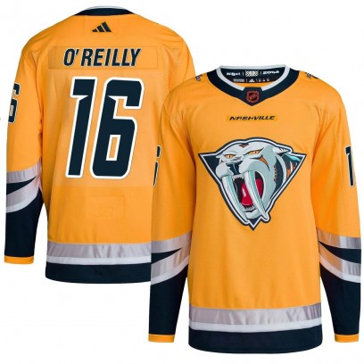 Youth Authentic Nashville Predators Cal O'Reilly Adidas Reverse Retro 2.0 Jersey - Yellow