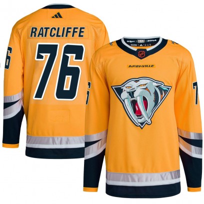 Youth Authentic Nashville Predators Isaac Ratcliffe Adidas Reverse Retro 2.0 Jersey - Yellow