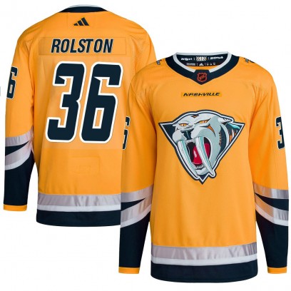 Youth Authentic Nashville Predators Ryder Rolston Adidas Reverse Retro 2.0 Jersey - Yellow
