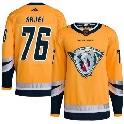 Youth Authentic Nashville Predators Brady Skjei Adidas Reverse Retro 2.0 Jersey - Yellow