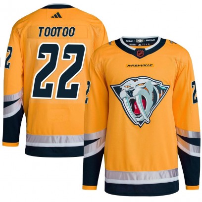 Youth Authentic Nashville Predators Jordin Tootoo Adidas Reverse Retro 2.0 Jersey - Yellow