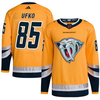 Youth Authentic Nashville Predators Ryan Ufko Adidas Reverse Retro 2.0 Jersey - Yellow