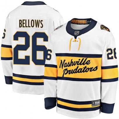 Youth Breakaway Nashville Predators Kieffer Bellows Fanatics Branded 2020 Winter Classic Player Jersey - White