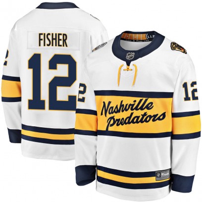 Youth Breakaway Nashville Predators Mike Fisher Fanatics Branded 2020 Winter Classic Jersey - White