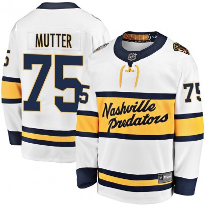 Youth Breakaway Nashville Predators Navrin Mutter Fanatics Branded 2020 Winter Classic Player Jersey - White