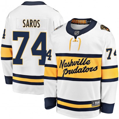 Youth Breakaway Nashville Predators Juuse Saros Fanatics Branded 2020 Winter Classic Jersey - White